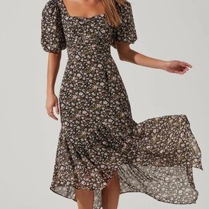 ASTR the Label Floral Asymmetrical Hem Dress size Medium